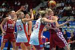 Ve čvrtfinále MS v basketbale žen proti sobě nastoupily týmy Běloruska a Ruska. Nakonec se z vítězství radovaly basketbalistky Běloruska (v bílém), které vyhrály celé utkání v poměru 70:53.