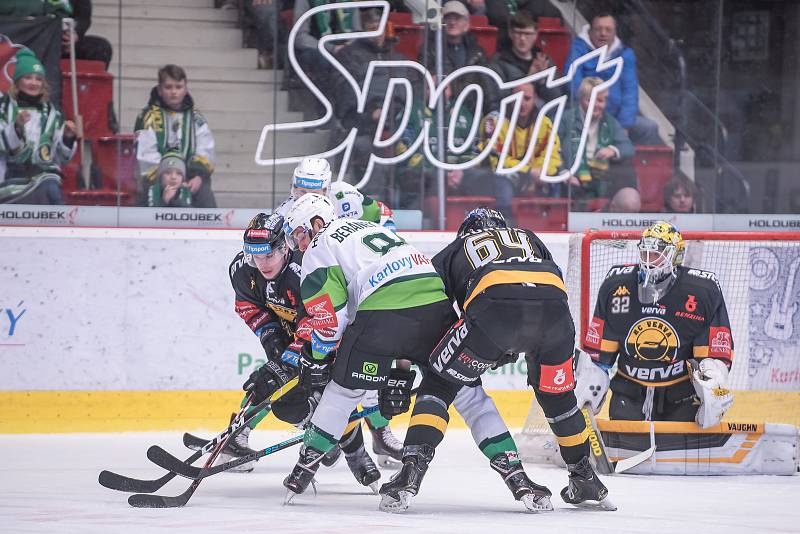 Utkání 4. kola skupiny o udržení hokejové Tipsport extraligy HC Energie Karlovy Vary - HC Verva Litvínov