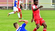 Kontroverzní vystoupení sudího Marka Janocha na dvorském stadionu sledovali fanoušci v souboji Slavie s Domažlicemi.