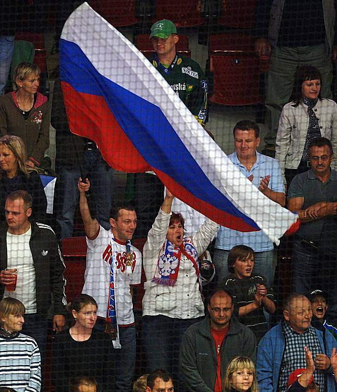 EHT: Česká republika – Rusko. Ruští fanoušci.