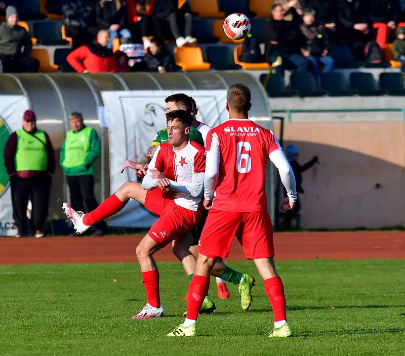 Ve šlágr Fortuna ČFL remizoval Baník Sokolov v krajském derby s karlovarskou Slavií 1:1.