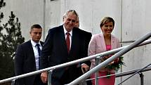 Prezident Miloš Zeman na návštěvě v Karlovarském kraji.