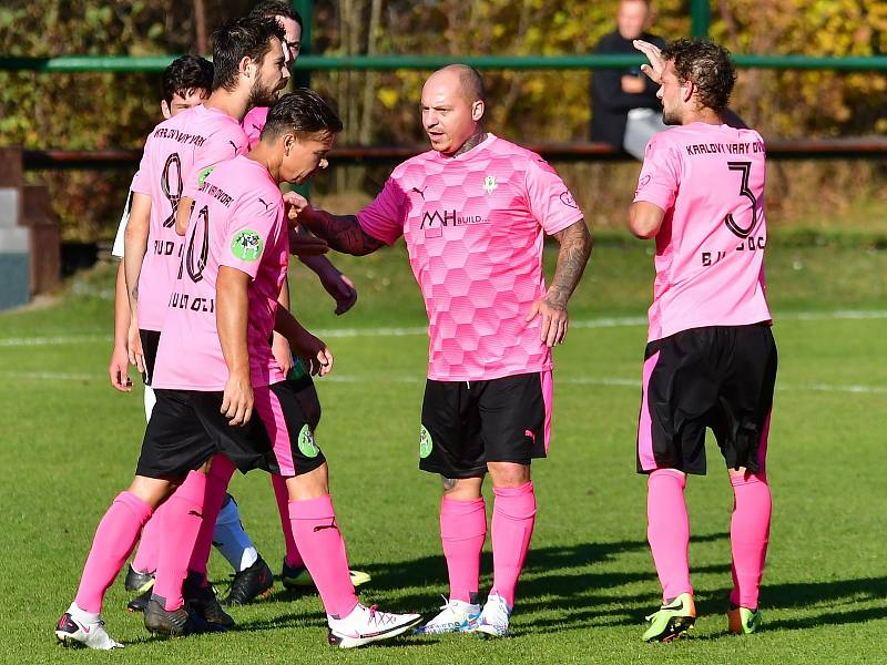 Fotbalisté Karlovy Vary-Dvory dosáhli v podzimní části již na sedmou výhru, když v dohrávce 6. kola I. A třídy porazili Skalnou 4:3.