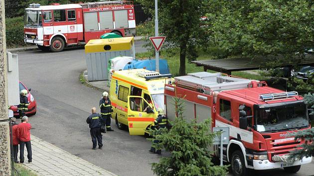 POŽÁR NA SÍDLIŠTI V KONEČNÉ ULICI vyvolal v neděli před obědem poprask. 