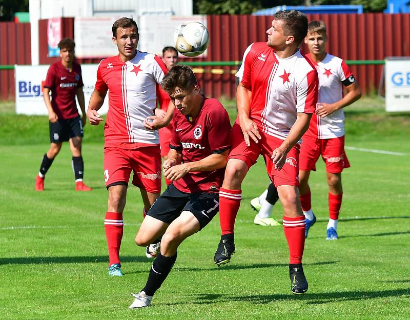 Karlovarská Slavia na závěr letní přípravy nestačila na Spartu Praha U19, které podlehla 3:4.