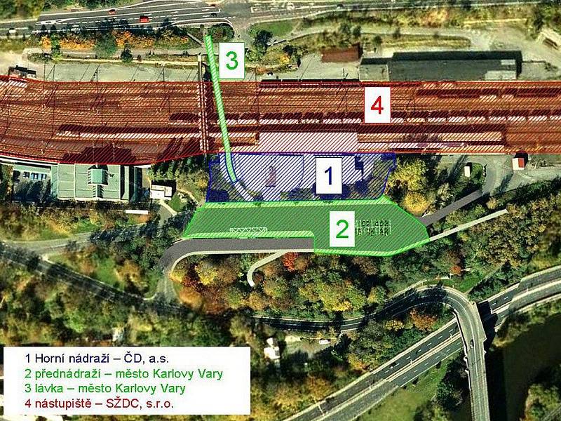 Studie Českých drah - Horní nádraží Karlovy Vary