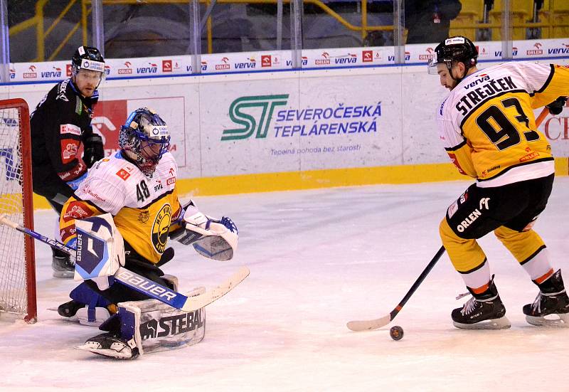 V utkání 45. kola Tipsport extraligy hostil Litvínov na svém ledě v podkrušnohorském derby Karlovy Vary. 