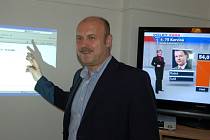 Krajské volby 2008: Volební štáb ČSSD. Josef Novotný, lídr ČSSD v krajských volbách.