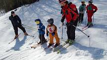 V abertamském skiareálu se v sobotu 5. března uskutečnily první závody dětí do 11 let v lyžování.