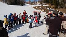 V abertamském skiareálu se v sobotu 5. března uskutečnily první závody dětí do 11 let v lyžování.