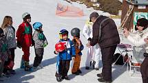 V abertamském skiareálu se v sobotu 5. března uskutečnily první závody dětí do 11 let v lyžování.