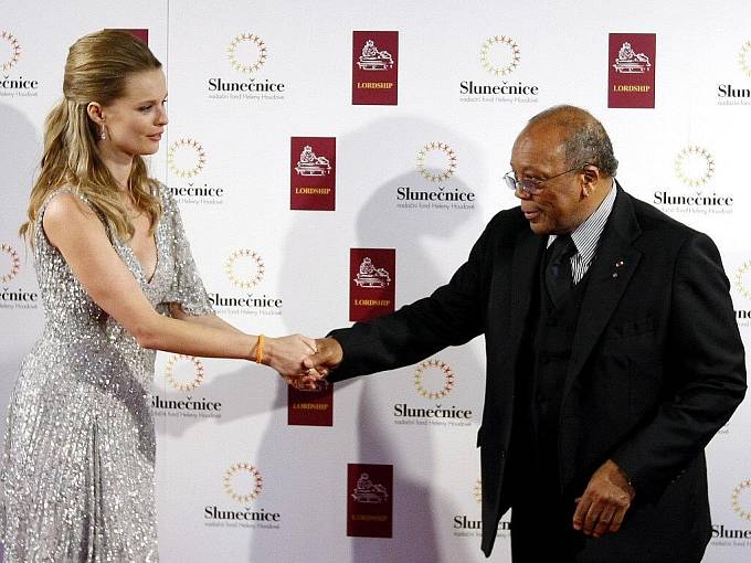 Helena Houdová a americký producent Quincy Jones 