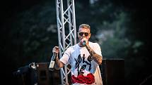 Český rapper Marpo se představil na koncertě v loketském amfiteátru.