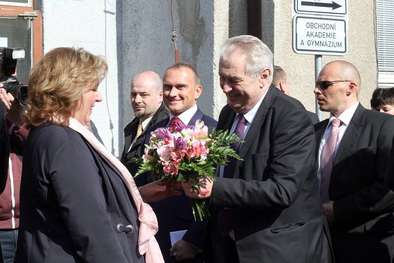 Prezident Miloš Zeman navštívil Chodov