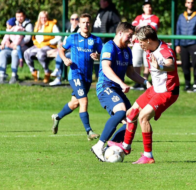 Karlovarská Slavia se drze vyšlápla na favorizované Domažlice, kterým přichystala porážku 0:3.