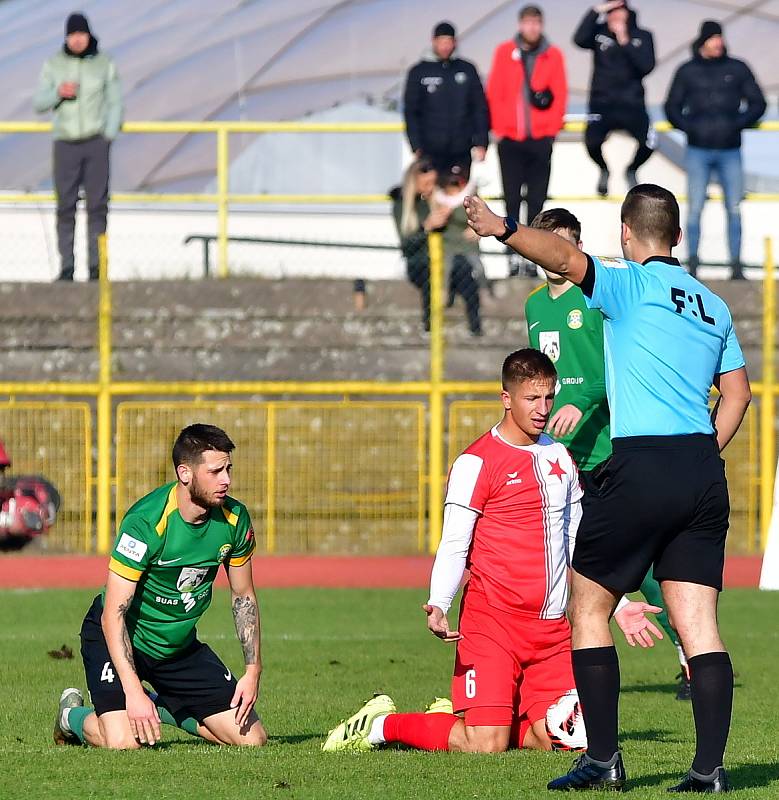 Ve šlágr Fortuna ČFL remizoval Baník Sokolov v krajském derby s karlovarskou Slavií 1:1.