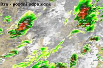 Meteorologický polský model předvídá bouřky na Karlovarsku.