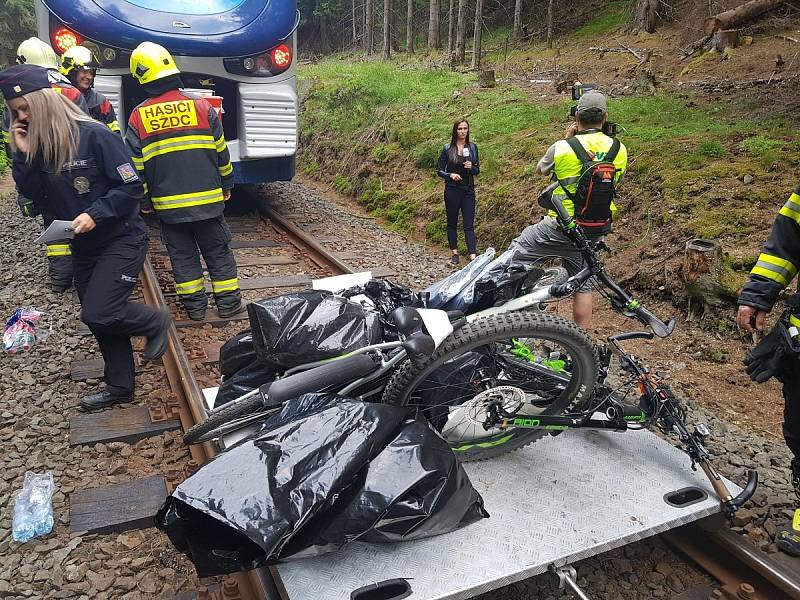 Tragická srážka dvou osobních vlaků u Perninku na Karlovarsku si vyžádala dva lidské životy