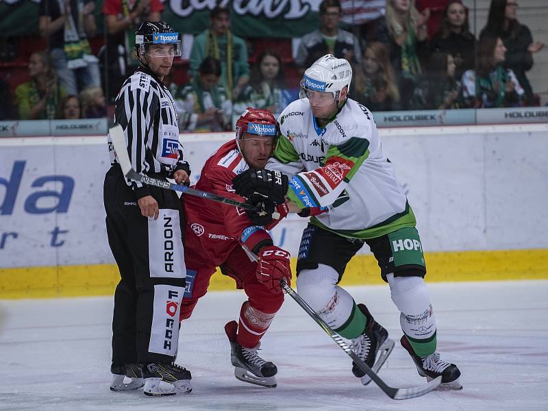 Utkání 3. kola Tipsport extraligy HC Energie Karlovy Vary - HC Oceláři Třinec