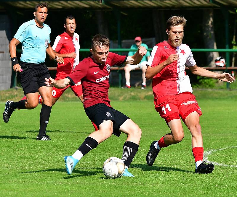 Karlovarská Slavia na závěr letní přípravy nestačila na Spartu Praha U19, které podlehla 3:4.