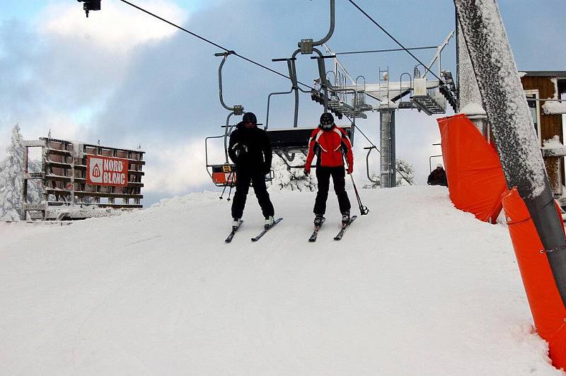 První lyžování v Krušných horách