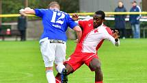 Karlovarská Slavia nestačila ve Dvorech na Domažlice, kterým podlehla po velkém boji 2:3.