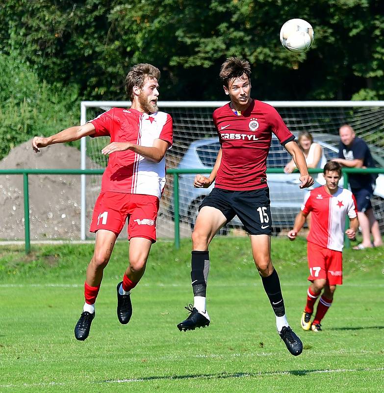 Karlovarská Slavia na závěr letní přípravy nestačila na Spartu Praha U19, které podlehla 3:4.