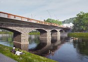 Návrh nové podoby Chebského mostu od sdružení AoC + Bridge structures.