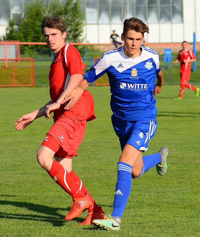 Vítězem krajského poháru mužů KKFS se stali po výhře 1:0, fotbalisté Nového Sedla (v červeném), kteří udolali nejdecký FK (v modrém).