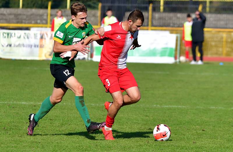 Ve šlágr Fortuna ČFL remizoval Baník Sokolov v krajském derby s karlovarskou Slavií 1:1.