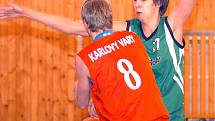 Zápas basketbalistů karlovarské Thermie s Kondory Liberec.