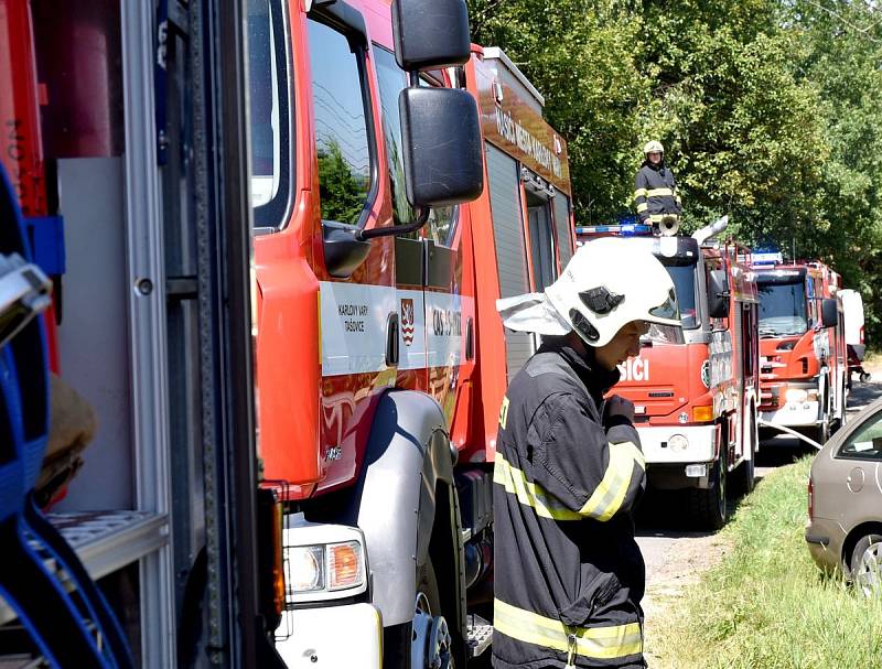 Požár rodinného domu v Jenišově na Karlovarsku.