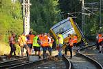 Ještě ve čtvrtek odpoledne nejezdily kvůli středeční železniční nehodě v Lázních Kynžvartu na trati Plzeň – Cheb vlaky.