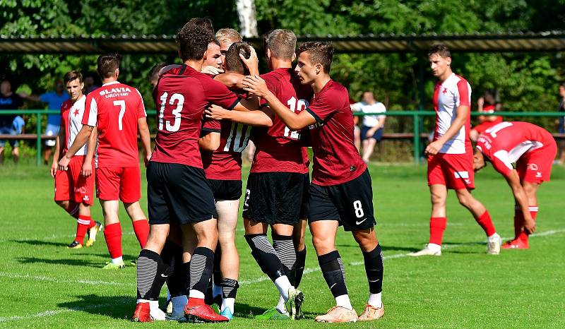 Karlovarská Slavia na závěr letní přípravy nestačila na Spartu Praha U19, které podlehla 3:4.