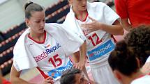 Renata Pudláková (15) a Kateřina Bartoňová (12)