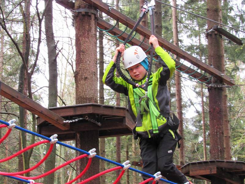 TRASA „JUNIOR“ nabízí malým lezcům nová dobrodružství.