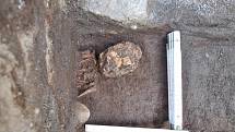 Archeologové nalezli i kostru novorozence.