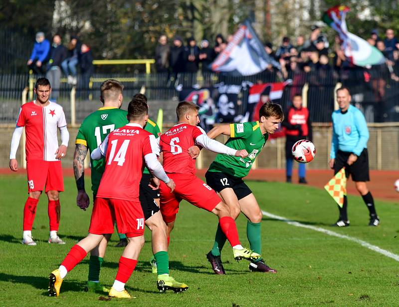 Ve šlágr Fortuna ČFL remizoval Baník Sokolov v krajském derby s karlovarskou Slavií 1:1.