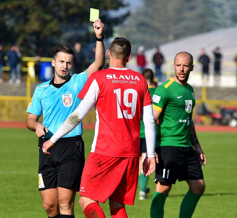 Ve šlágr Fortuna ČFL remizoval Baník Sokolov v krajském derby s karlovarskou Slavií 1:1.