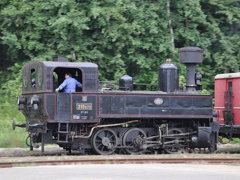 Parní lokomotiva 310.072 Kafemlejnek v Sadově