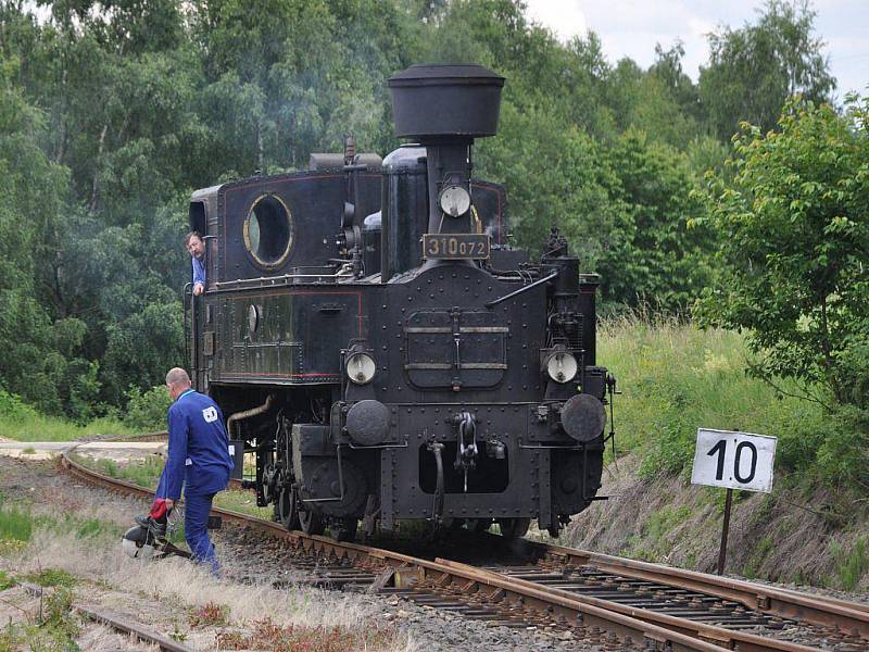 Parní lokomotiva 310.072 Kafemlejnek v Sadově