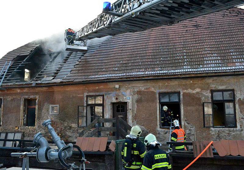 Požár domu ve Smilově