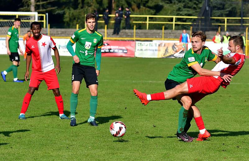 Ve šlágr Fortuna ČFL remizoval Baník Sokolov v krajském derby s karlovarskou Slavií 1:1.