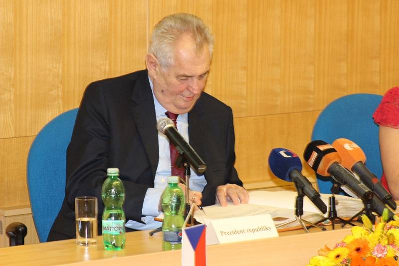 Prezident republiky Miloš Zeman na návštěvě Karlovarského kraje.