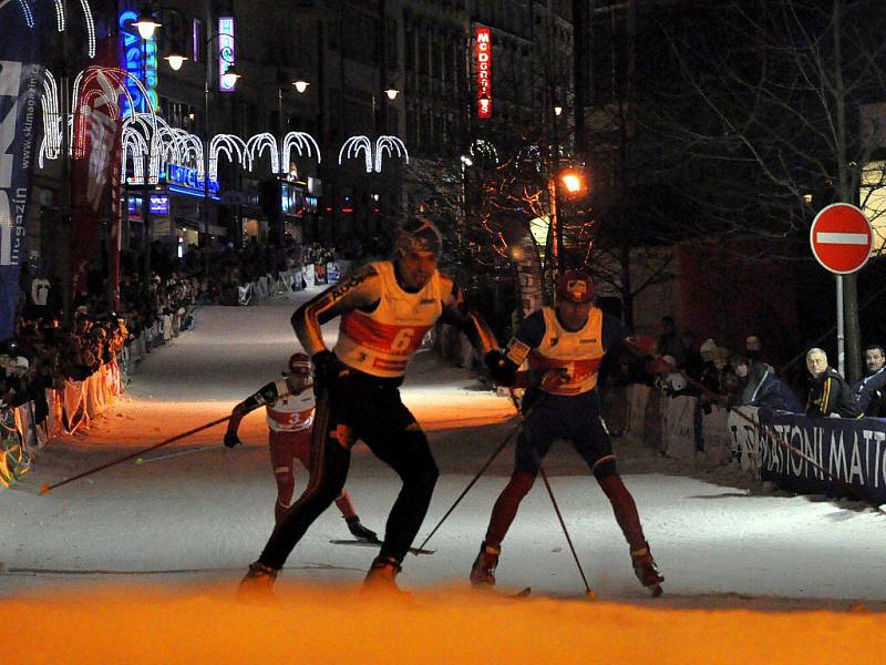 Karlovarský Ski Sprint 2009 vyhráli čeští běžci na lyžích Aleš Razým a Petr Novák