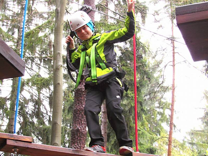 TRASA „JUNIOR“ nabízí malým lezcům nová dobrodružství.