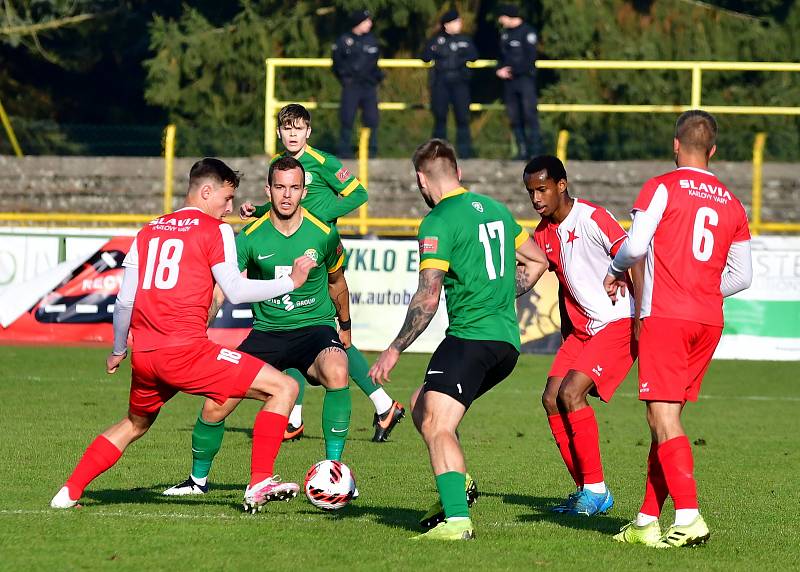 Ve šlágr Fortuna ČFL remizoval Baník Sokolov v krajském derby s karlovarskou Slavií 1:1.