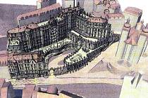 Grand Majestic. Vizualizace rozlehlého hotelového komplexu, který chce investor postavit vedle kostela sv. Maří Magdaleny.