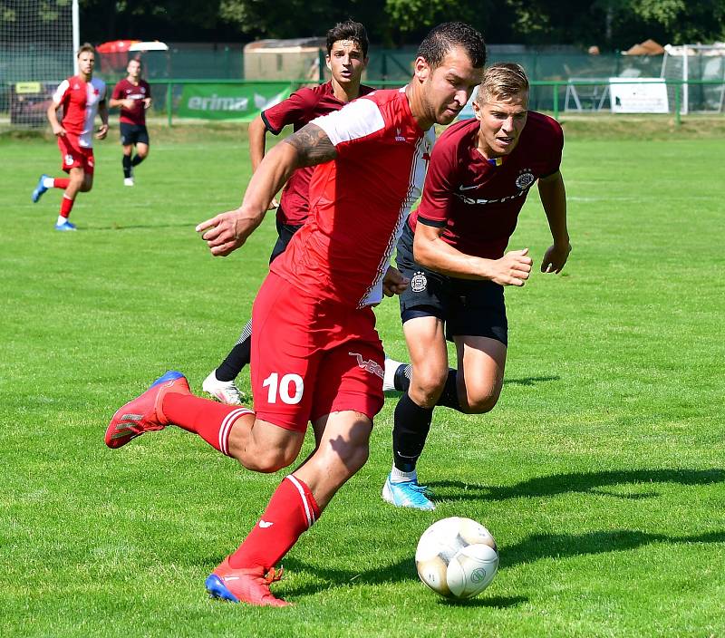 Karlovarská Slavia na závěr letní přípravy nestačila na Spartu Praha U19, které podlehla 3:4.