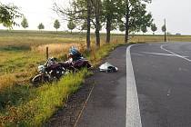 Tragická nehoda motocyklisty u Bochova na Karlovarsku.
